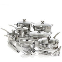 Wolfgang Puck Bistro Elite 17pc Stainless Cookware Set 