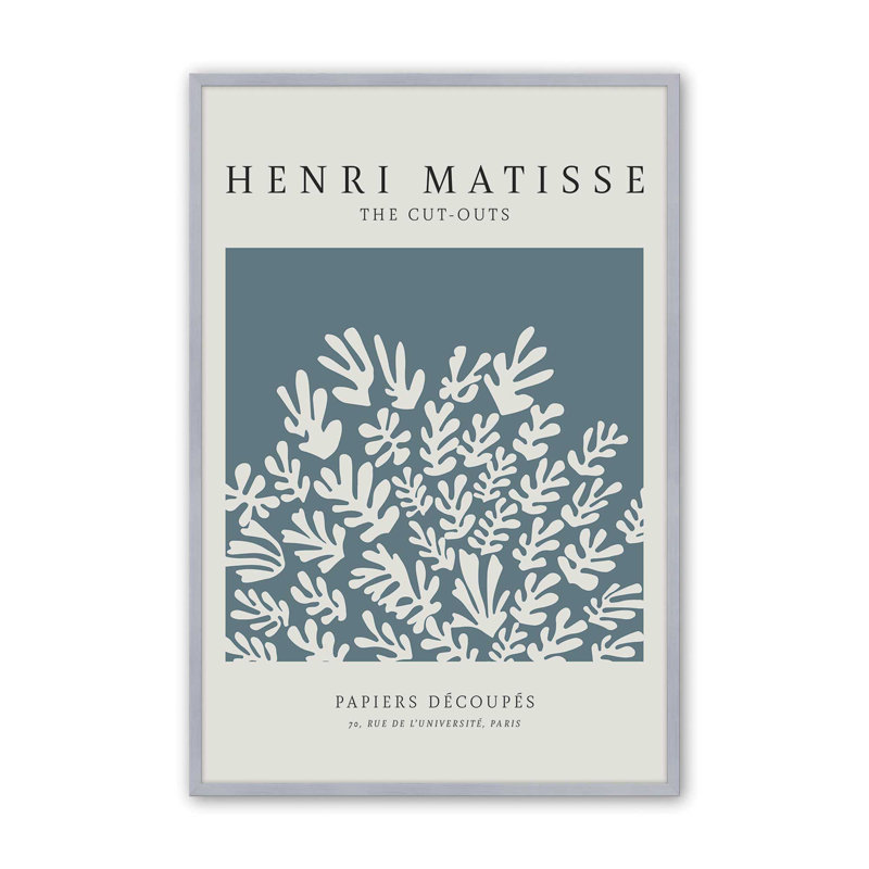 Matisse's La Gerbe, Reproduction encadrée sans passe-partout, Chrome poli, H 17,25 po x l 13,25 po
