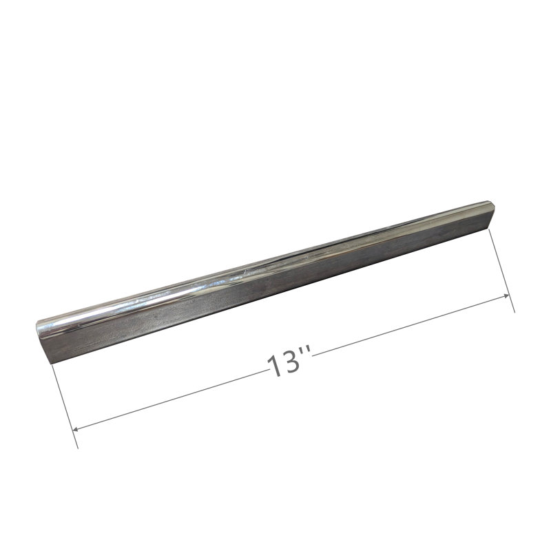 Tringle de garde-robe ovale en chrome poli avec supports d'extrémité, acier soudé, chromé épais de 1,0 mm
