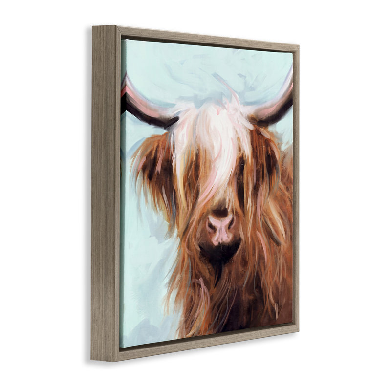 "Floater" par Nina Blue, Cadre flottant orme Montalcino, H 25 po x l 25 po
