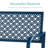 Rhanes Indoor Outdoor Steel Garden Bench w/ Geometric Backrest, Foot Levelers-2012533251