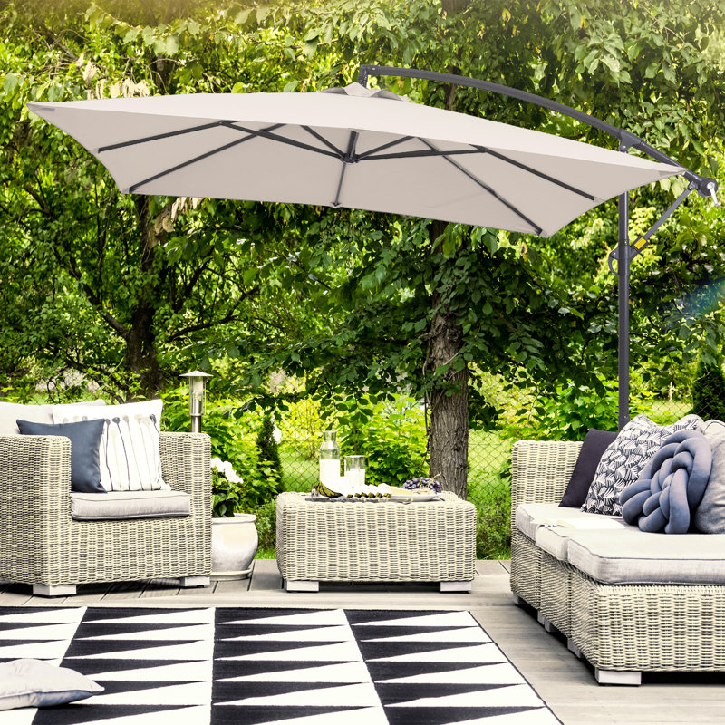 Parasol en porte-à-faux 8,2 x 8,2 pi, Beige