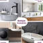 Robinet de lavabo de salle de bain 1 trou - Noir mat, acier inoxydable, structure moderne, design noir-124464682