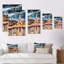 «Paris At Night with Bright Shining Eiffel Tower», reproduction sur toile-1406836021-1406836024