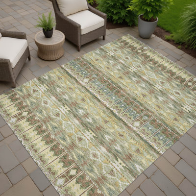 Machine Washable Indoor/Outdoor Chantille ACN2635 Lodge Rug