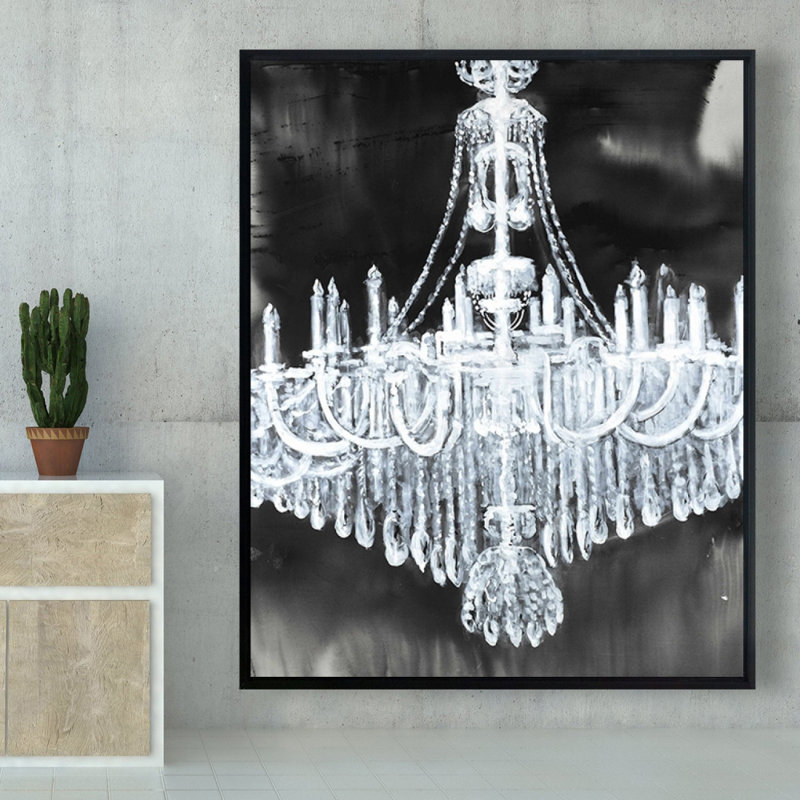 Glam Chandelier Print On Canvas