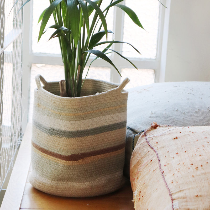 Reversible Fabric Decorative Basket