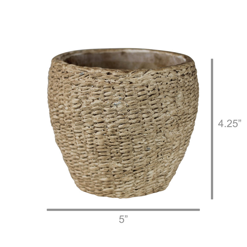 Cachepot, 4.25" H x 5" W x 5" D