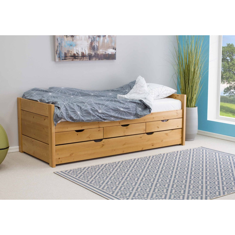 Guylaine Solid Wood Daybed with Trundle, Brown