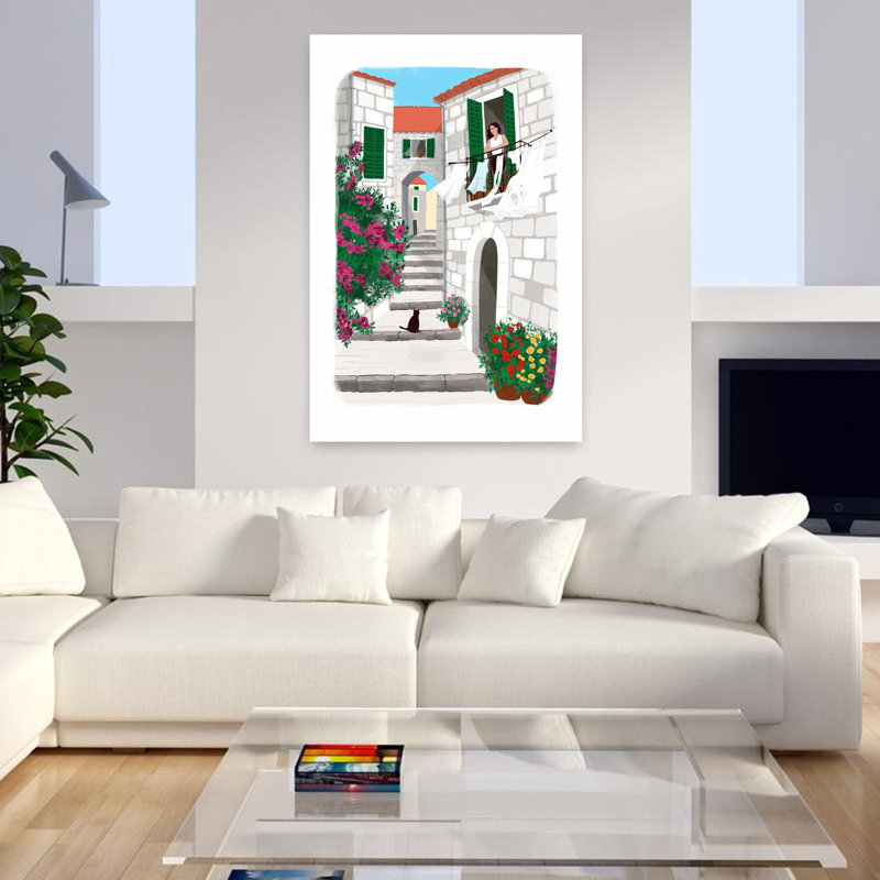 Art contemporain, architecture contemporaine de chat, art d'été, H 48 po x l 32 po