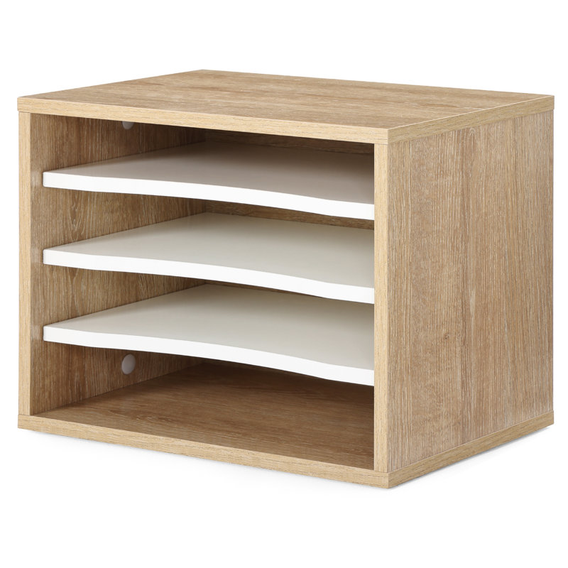 Organisateur de papier Dystany, Naturel / blanc