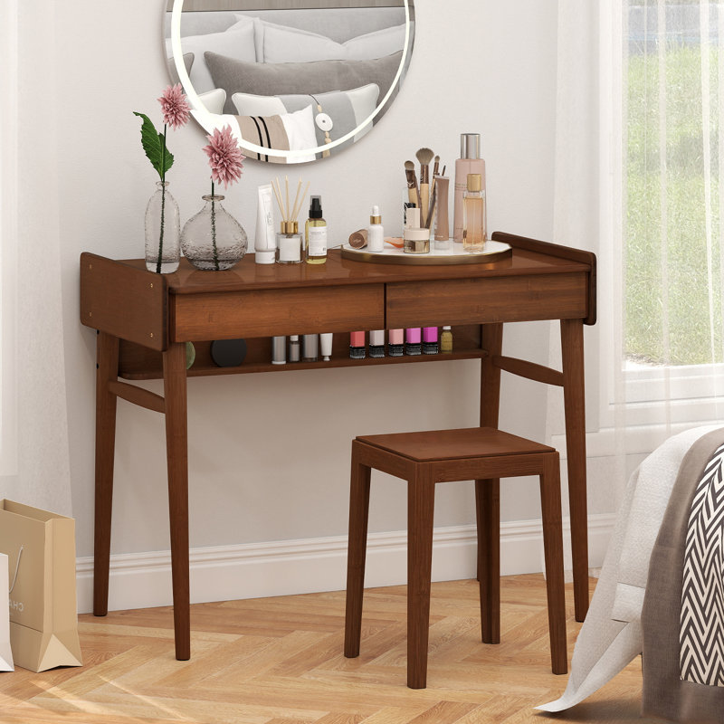 Solid Wood Writing Desk, Walnut