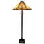Lampe sur pied 62 "à deux lumières 62" avec abat-jour conique en verre teinté brun et blanc