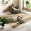 Chaises d'appoint spacieuses en chenille de style moderne avec repose-pieds pour la maison