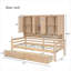 Structure de lit de jour simple en bois avec tête de lit bibliothèque et deux tiroirs sous le lit pour le salon de la chambre à coucher