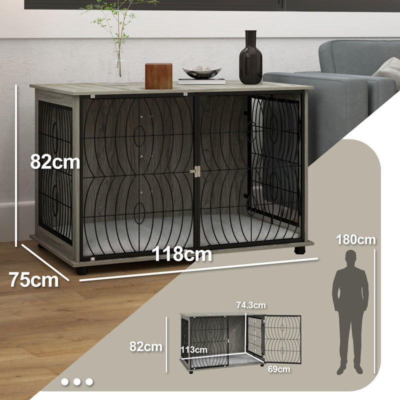 Furniture Style Crate with 1 Door, 82" H x 75" W x 118" D
