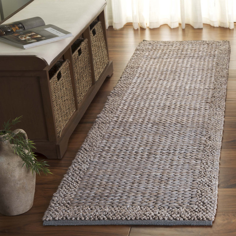 Natural Fiber Handwoven Jute Rug, Runner 2'3" x 8'