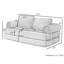 Canapé-lit convertible, canapé-lit pliant en velours côtelé avec matelas en futon et coussins, canapé désossé pour le salon, beige-407463667