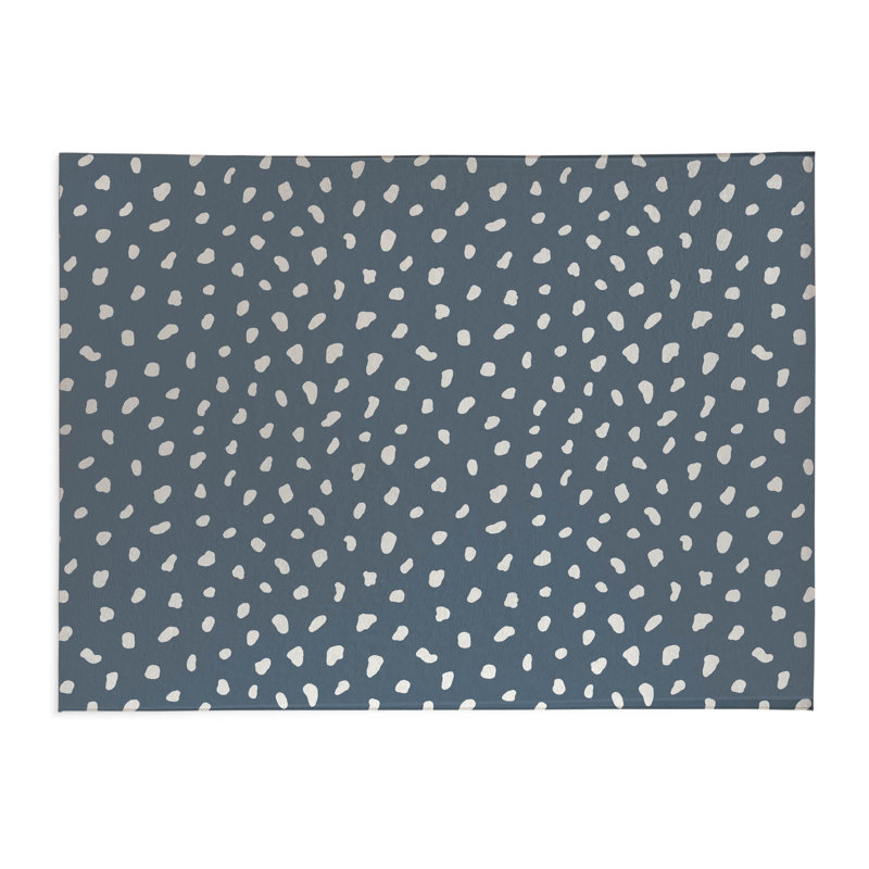 Tapis de cuisine antidérapant Paint Drop, Bleu, Rectangulaire 3 pi x 5 pi