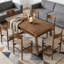 Table de salle à manger rectangulaire avec tiroir et pieds en bois massif (seulement 1 pièce)