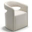 Chaise rembourrée avec roulettes cachées-1252908514