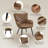 Modern Upholstered Dining Side Chair with Metal Legs - Comfortable Accent Chair for Kitchen or Dining Room-46845005