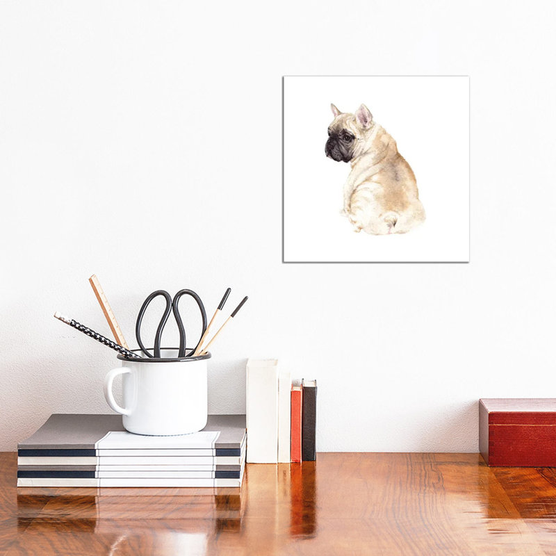 Frenchie by Wandering Laur - Wrapped Canvas Print, 30.48 cm H x 30.48 cm W