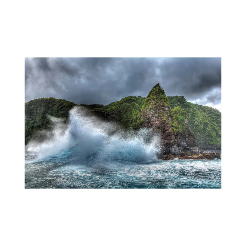Jurassic Rock, Rugged Coastline Of North East Shoreline Of Maui, Hawaii by Stuart Westmorland - No Frame Gallery-Wrapped Canvas Giclée on Canvas