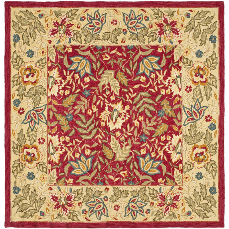 Brayton Hand Hooked Wool Pile Oriental Rug, Square 8'