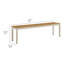 Banc d'extérieur en aluminium avec plateau en faux bois Finn