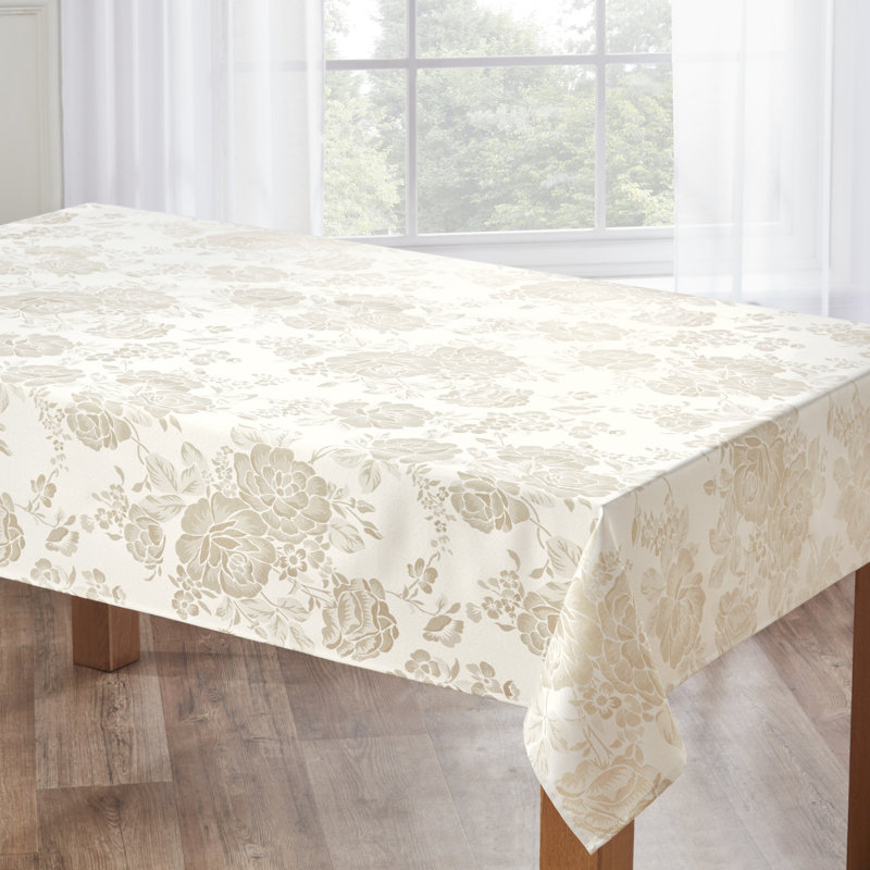 Ophelie Table Cloth, 178cm W x 274cm L, Natural