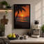 Tropical Sunset Coastal 1 Piece Wrapped Canvas Wall Art-246718121-246718116
