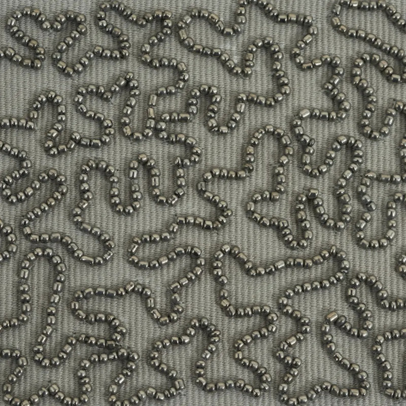 Vermicelli Beaded Tape, Gray/Metallic