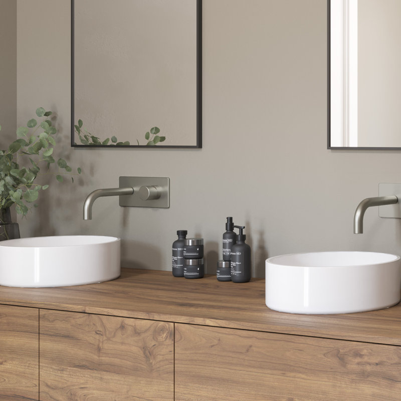 Robinet de salle de bain fixé au mur, Inox