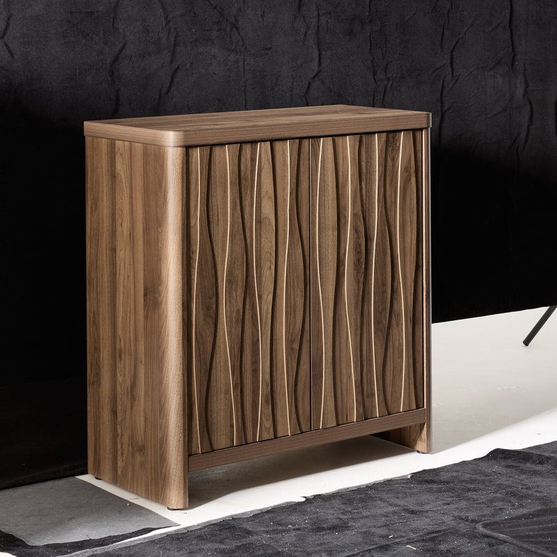 Mahlea 2-Door Manufactured Wood Accent Cabinet, Walnut