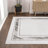 Maythel Classic Border Marble Pattern High-Low Silver/White Rug-1072789040