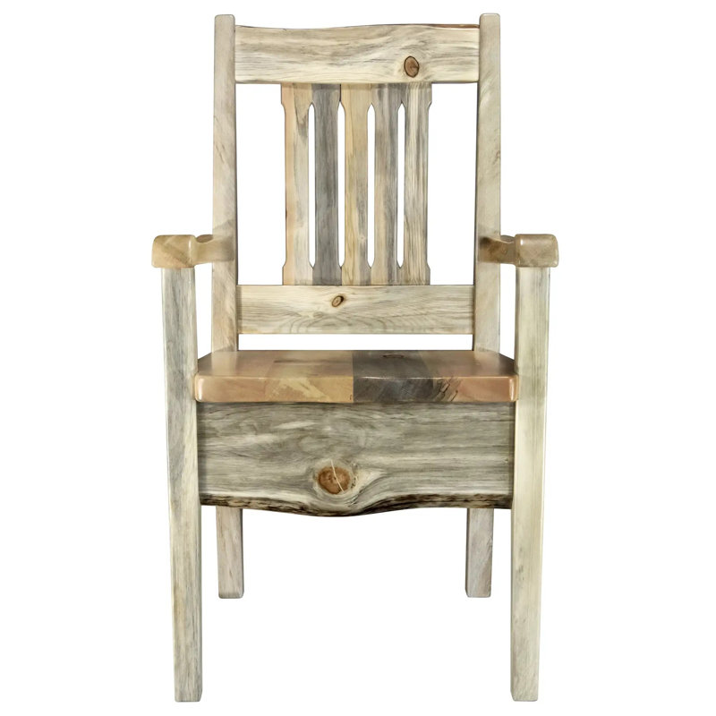 Chaise de capitaine Big Edge de la collection Big Sky, Bois brun moyen