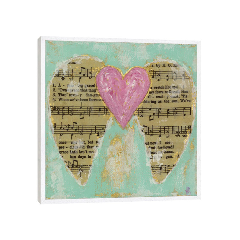 Amazing Grace Pink 1 Piece Wall Art on Canvas, 66.04 cm H x 66.04 cm W, Classic Brown Wood Framed
