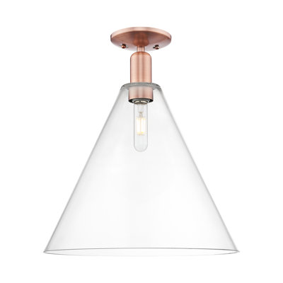 Arcadia - Berkshire Glass - 1 Light Semi-Flush Mount