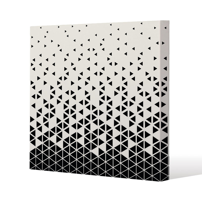 Geometric Triangles Slim Style Canvas Print, 60 cm H x 60 cm W