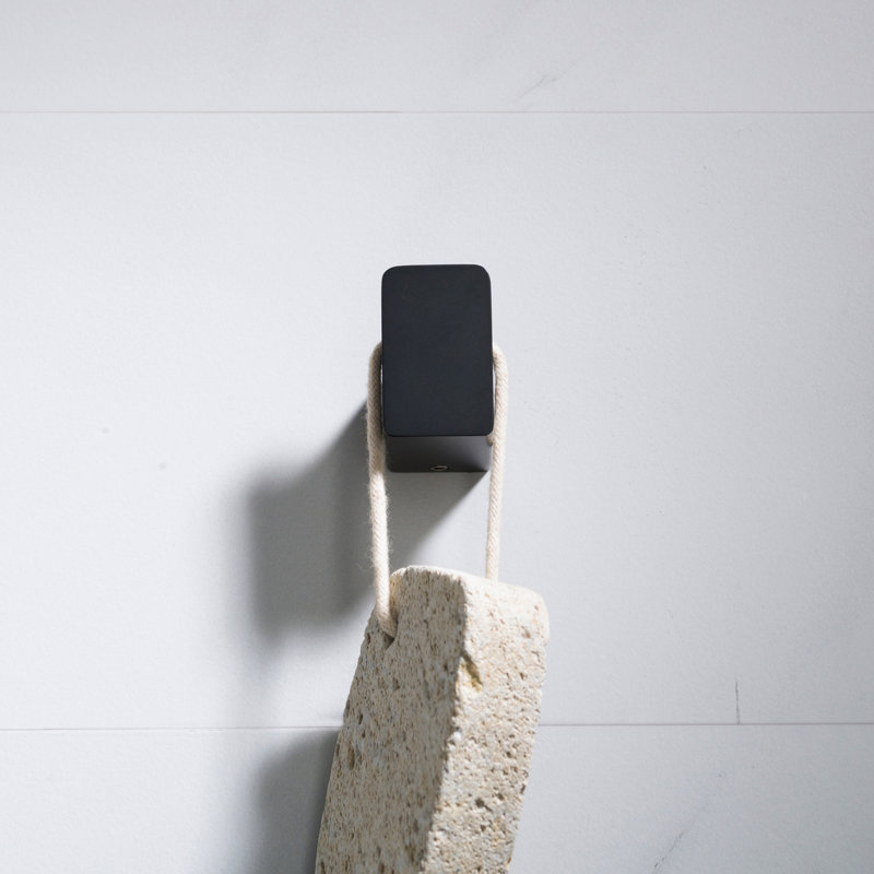 Stelios Wall Mounted Towel Hook, Matte Black