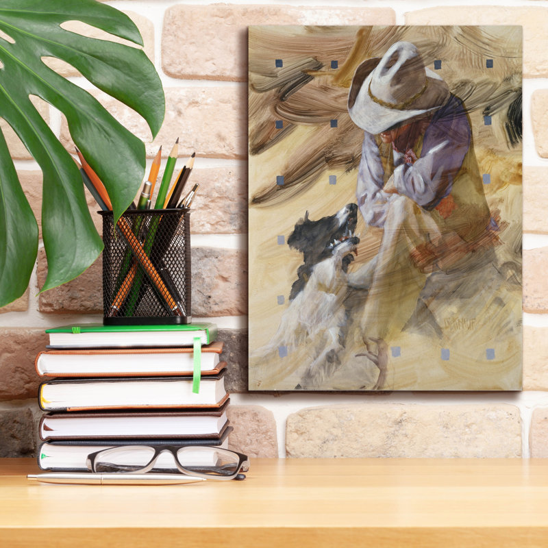 «Twedt Marching Commandes On Canvas» par J.E. Knauf, reproduction, H 16 po x l 12 po x P 0,75 po