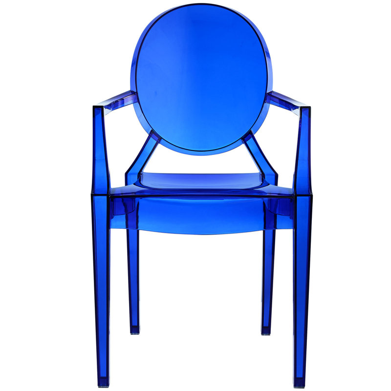 Aqua Breeze Transparent Plastic Arm Chair