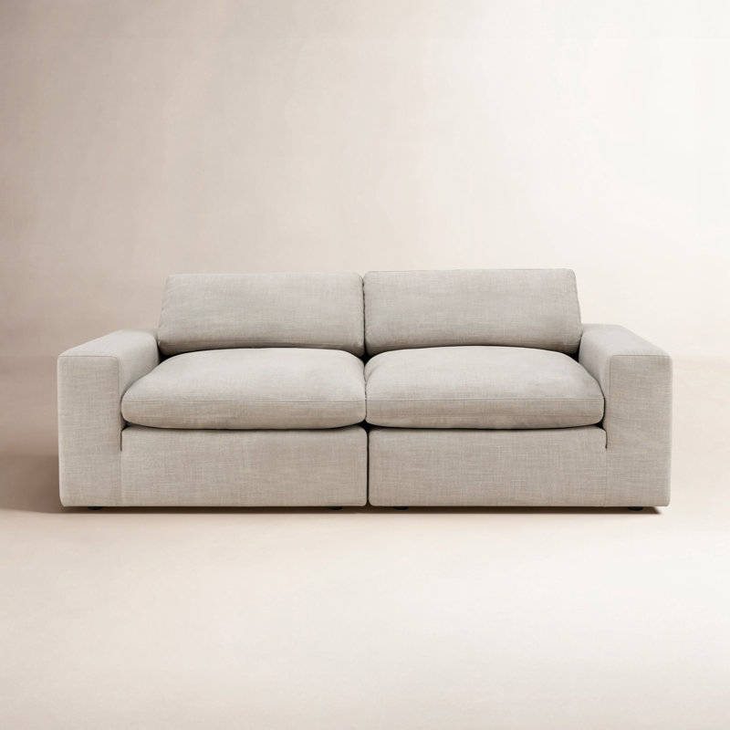 Asher 2 - Piece Upholstered Modular Loveseat Sofa, Beige