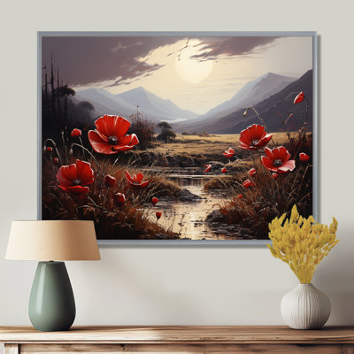 Red Crimson Flower S Embrace - Flower Canvas Prints