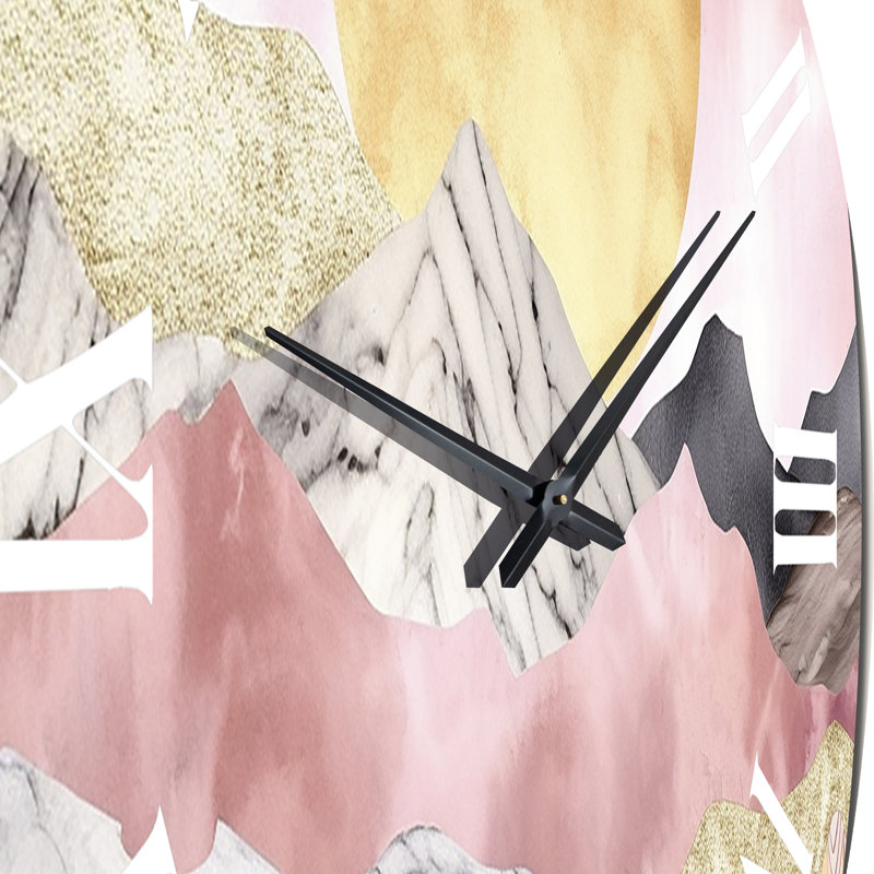 Horloge murale Vibrant Mountain, Grand