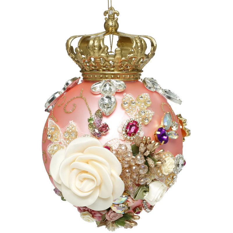 Crown Jewels Ornament, Pink - 7 Inches