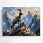 Faune, bouquetin gris, art mural en métal-243923092