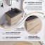 Meuble-lavabo suspendu flottant en mélamine de bois de 30 po avec lavabo intégré en résine et sable de quartz, quincaillerie de qualité supérieure à fermeture en douceur, aménagement de rangement intelligent et spacieux (entièrement assemblé)-97827218