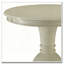 Table d'appoint blanc antique avec base piédestal